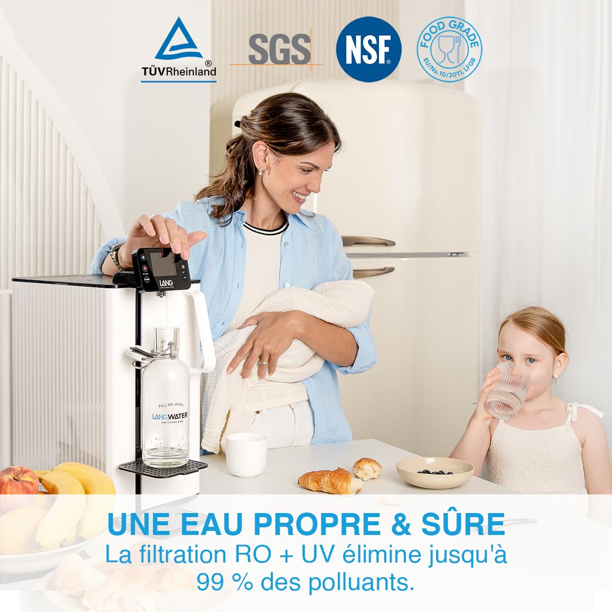 Lang TheWell 2 purificateur eau blanc osmose inverse UV chaude