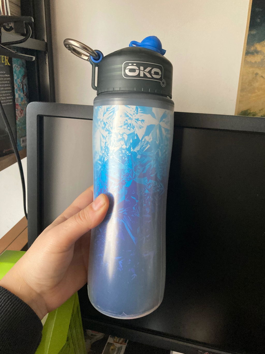 ÖKO Fresh gourde filtrante isotherme 600 mL bleu filtre inclus