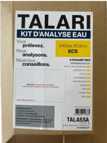 TALASSA Kit analyse ECS kit test eau chaude sanitaire