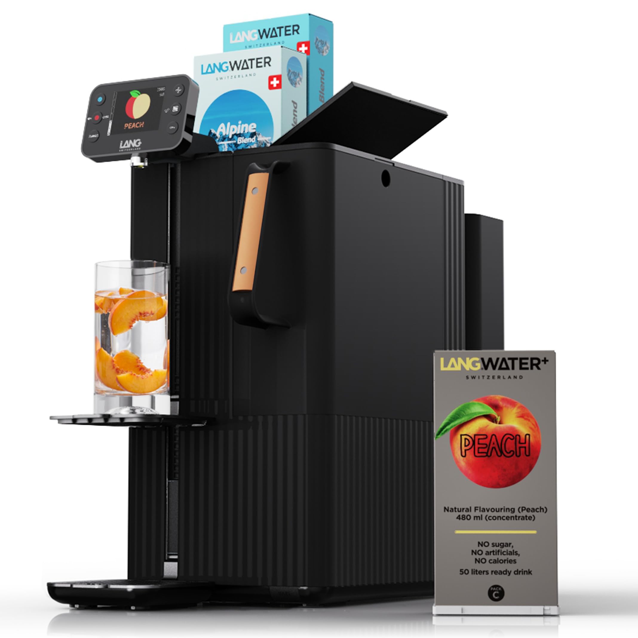 Lang Starter Kits TheWell2 osmoseur noir + arôme pêche UV