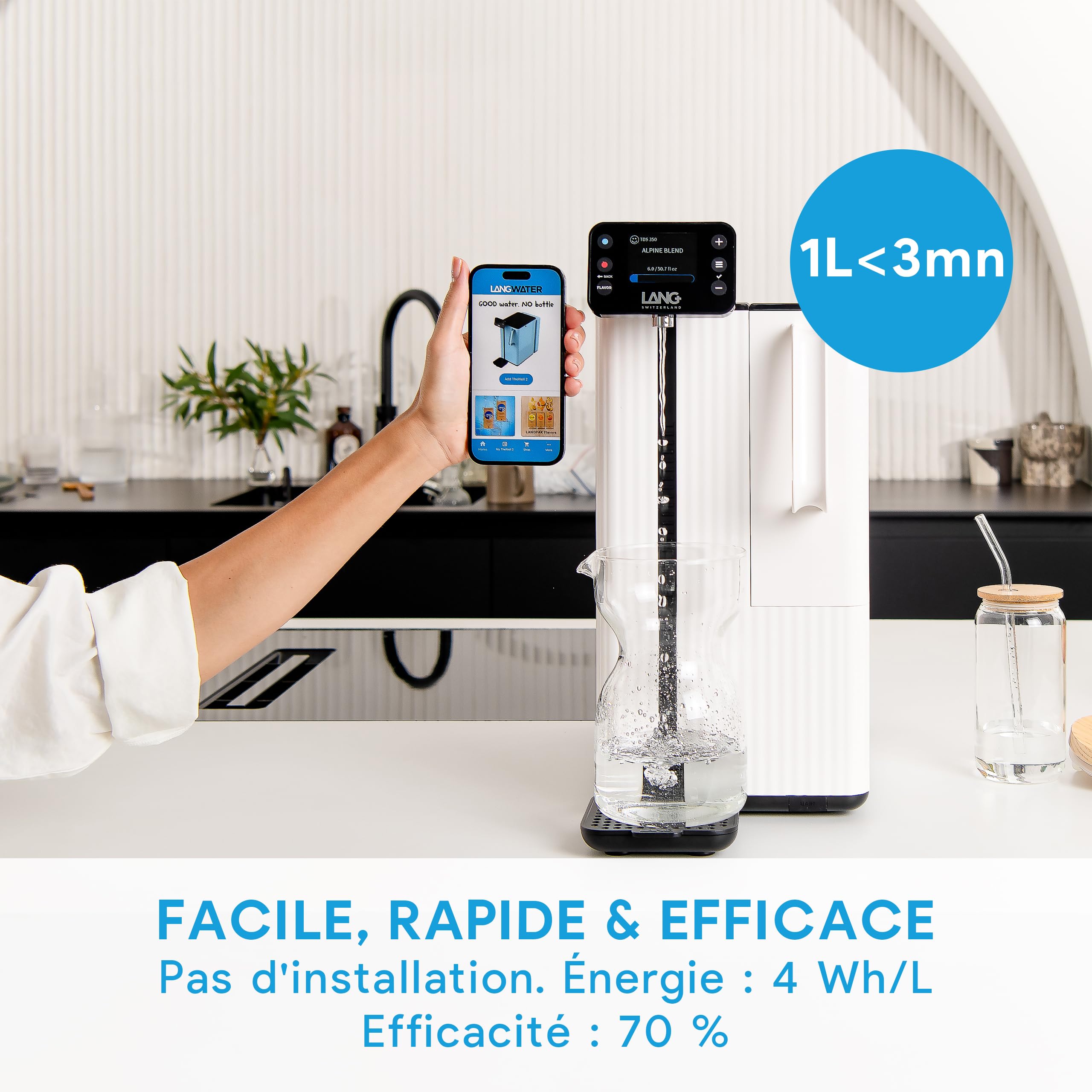 Lang Starter Kits TheWell 2 purificateur osmoseur bleu minéraux