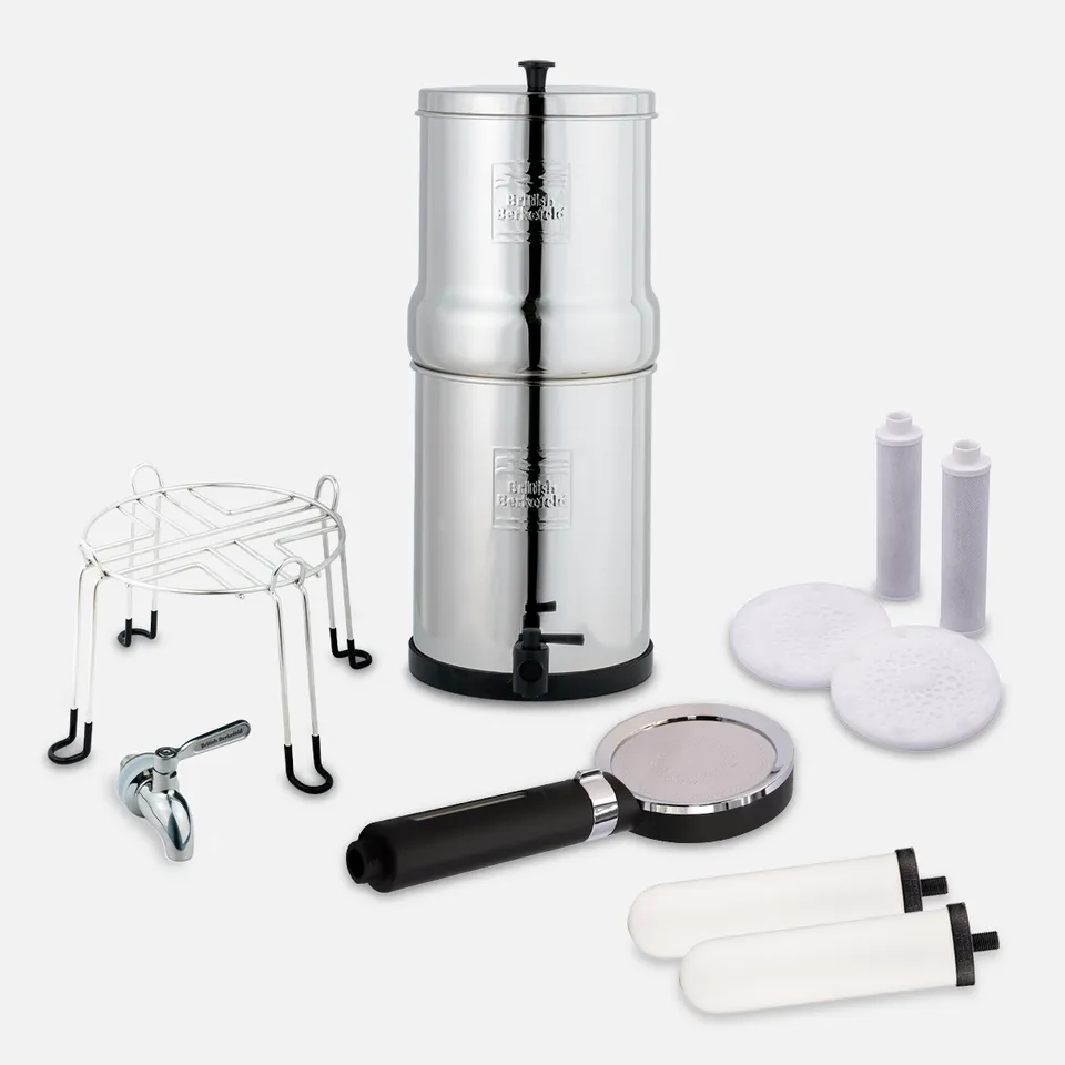 British Berkefeld Pack 6L Ultra Sterasyl Fontaine Inox + Douche
