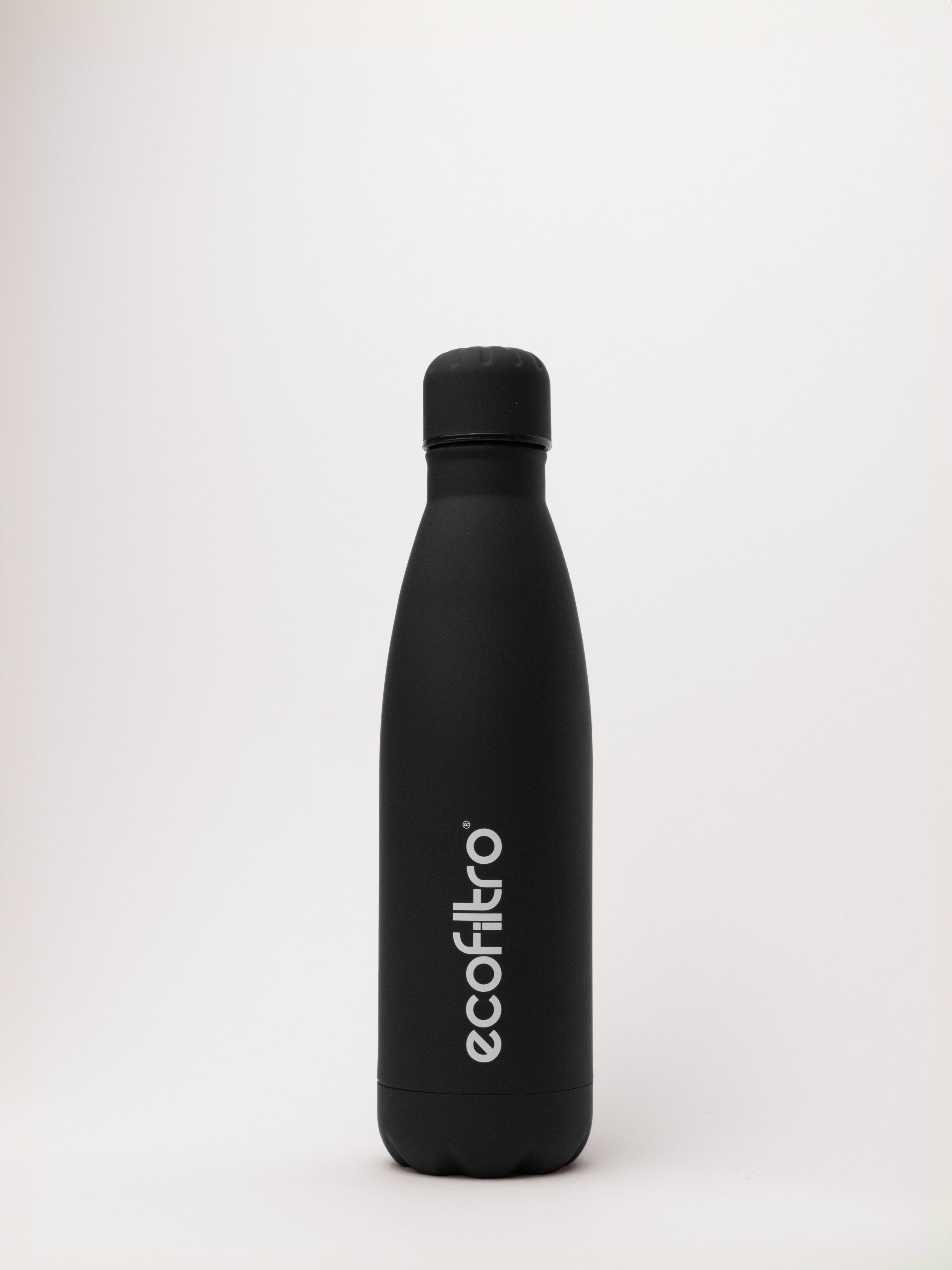 Ecofiltro Bouteille isotherme 500 mL gourde inox Noir