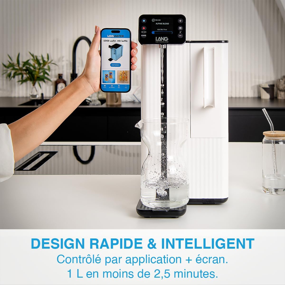 Lang Starter Kits TheWell2 osmoseur noir + arôme pêche UV