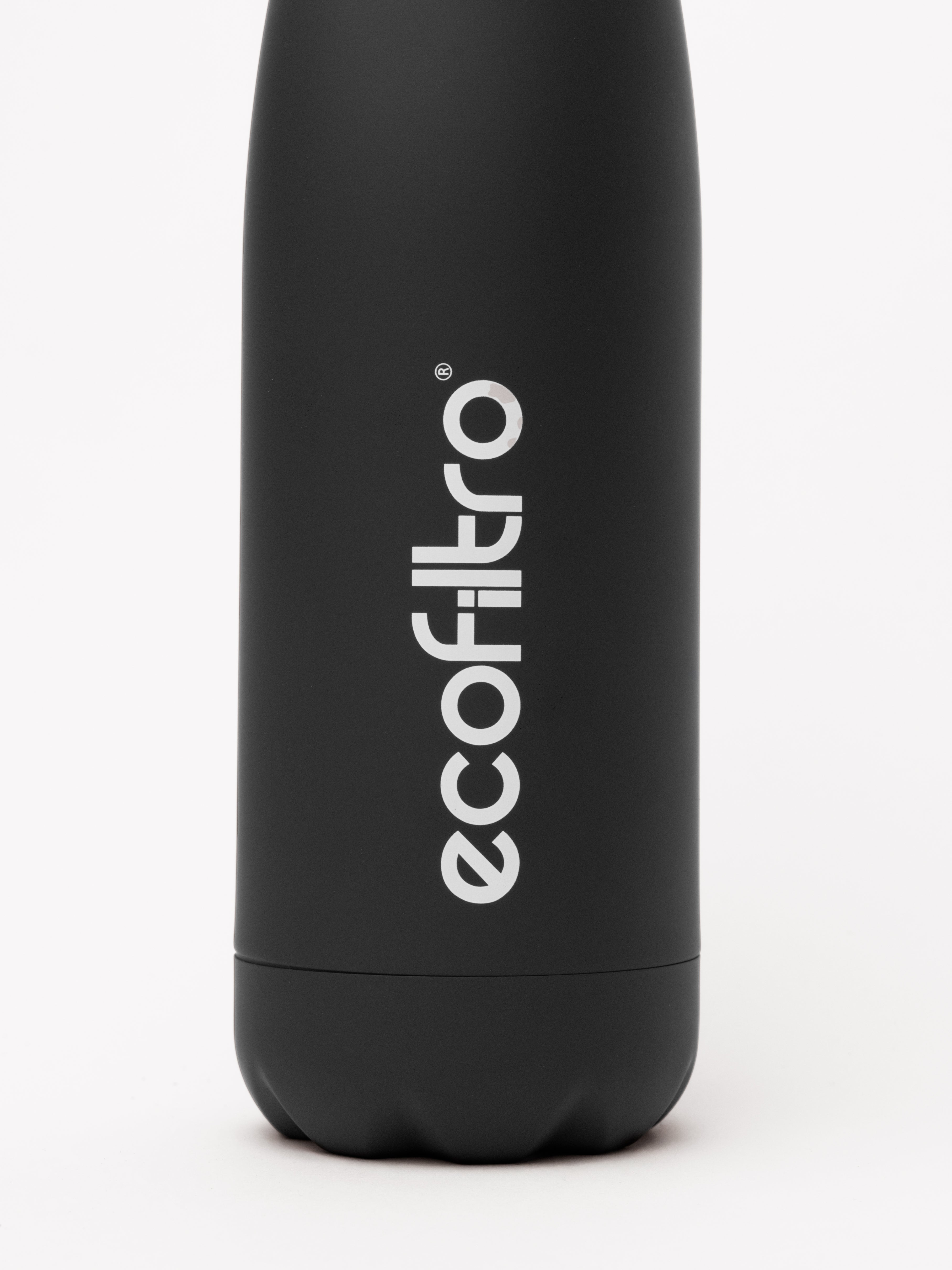 Ecofiltro Bouteille isotherme 500 mL gourde inox Noir