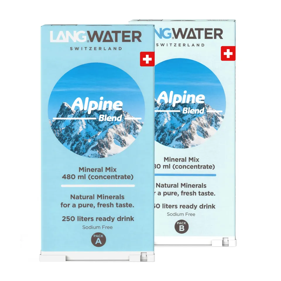 Lang Minerals Alpine Blend minéraux eau 2 packs calcium magnésium